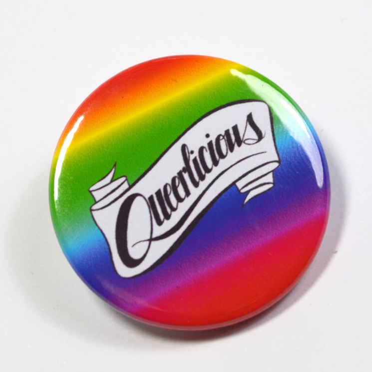 Queerlicious Queer LGBT Pride Badge Pinback Button