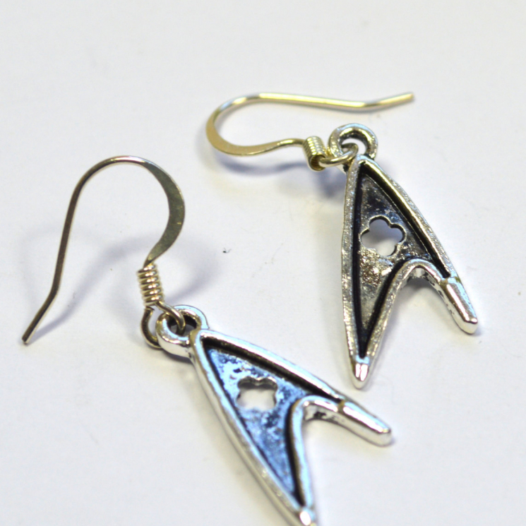Star Trek TOS Federation Medical Insignia Dangle Earrings