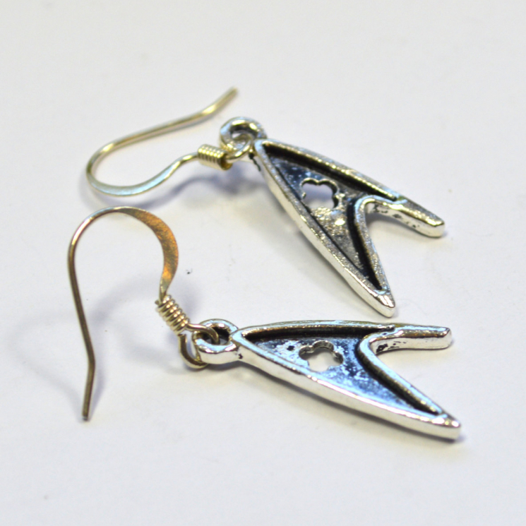 Star Trek TOS Federation Medical Insignia Dangle Earrings