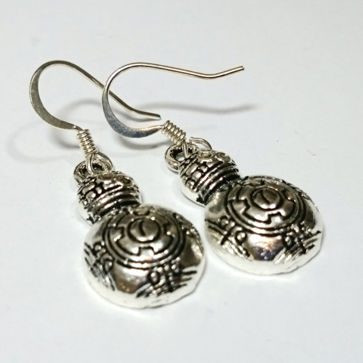 BB8 Star Wars Silver Dangle Earrings