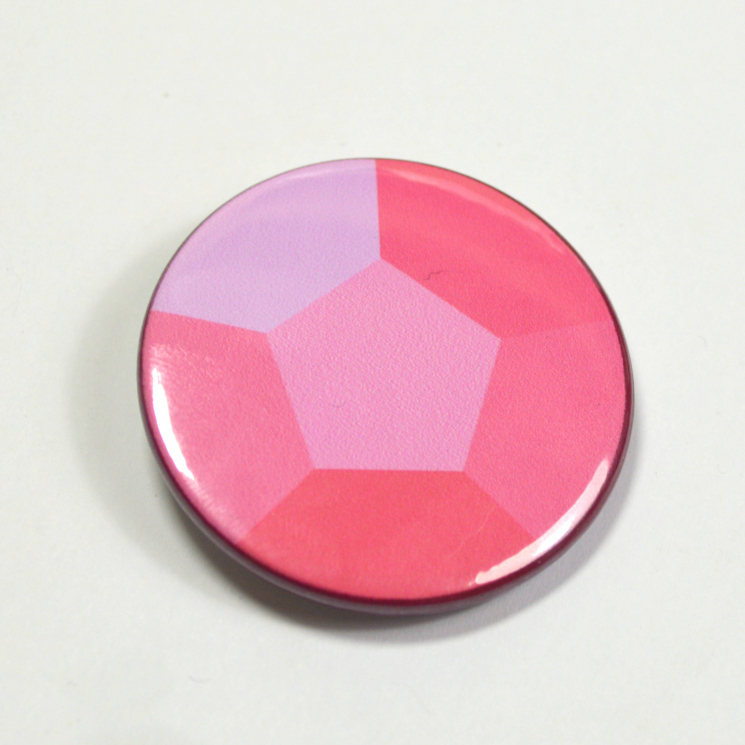 Steven Universe Rose Quartz Gem Pinback Button Badge