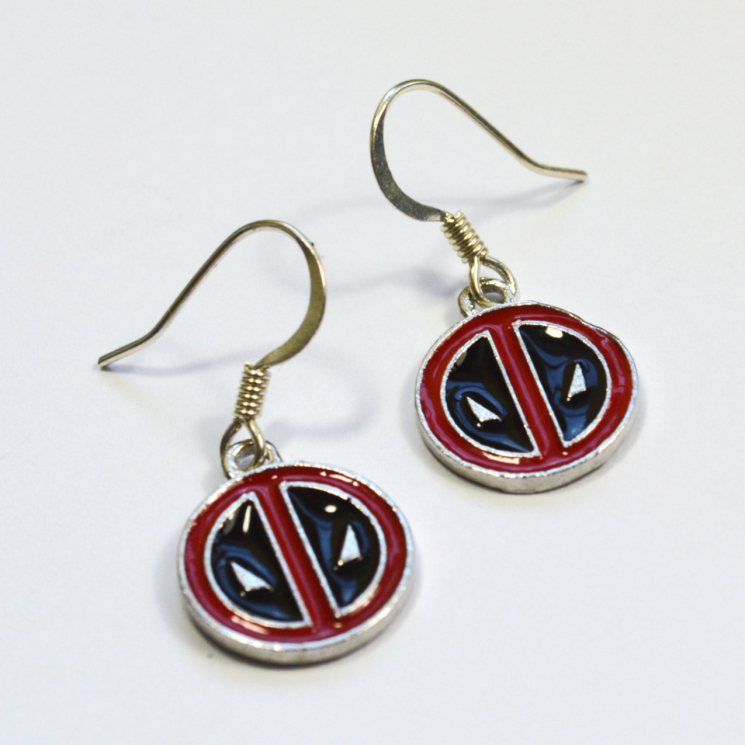 Deadpool SIlver Earrings