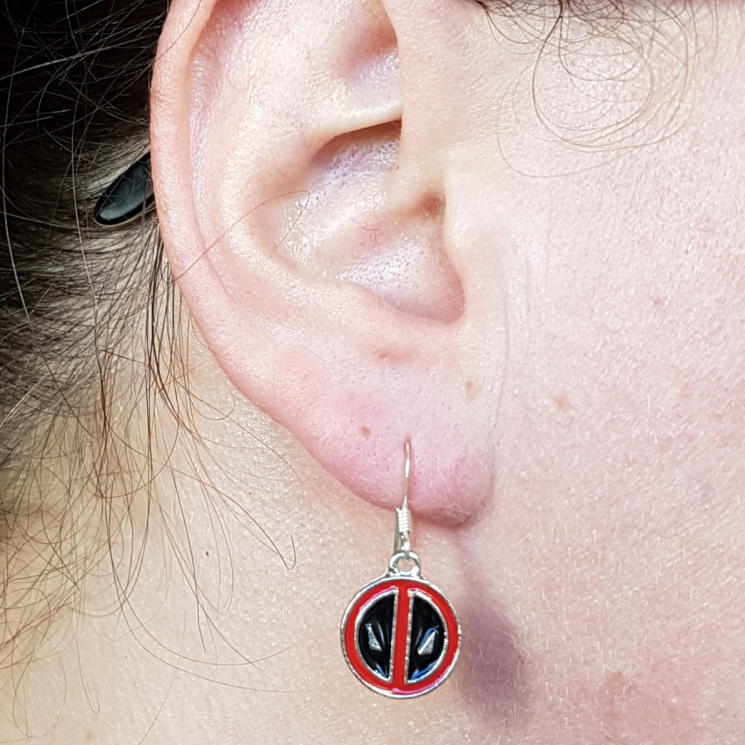 Deadpool SIlver Earrings