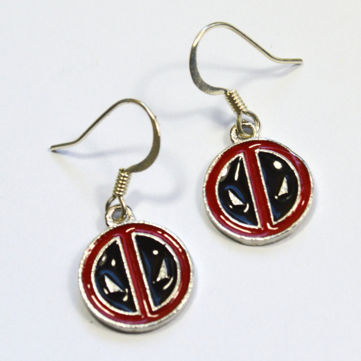Deadpool SIlver Earrings
