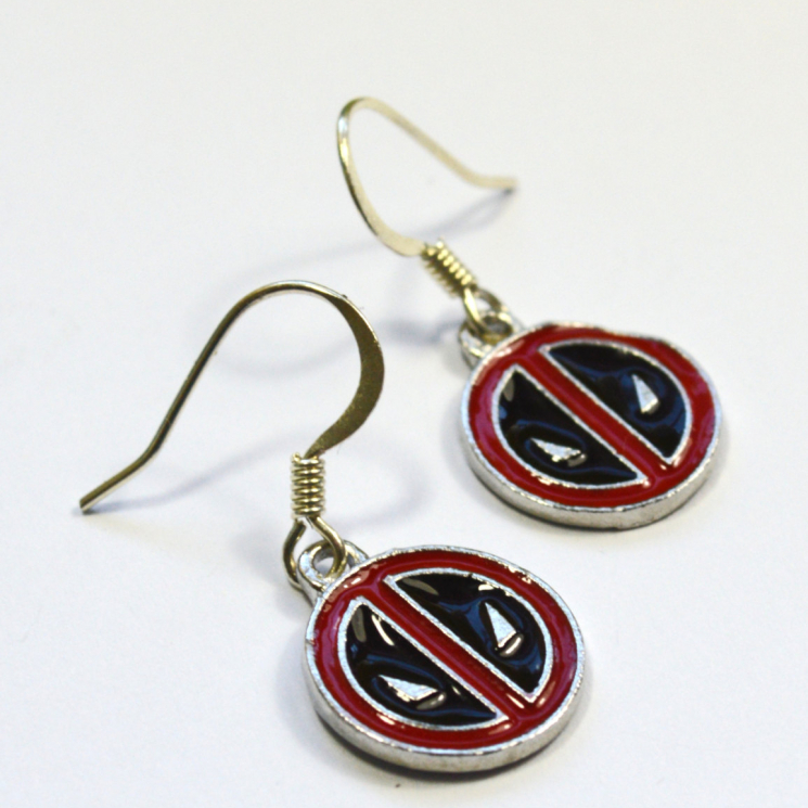 Deadpool SIlver Earrings