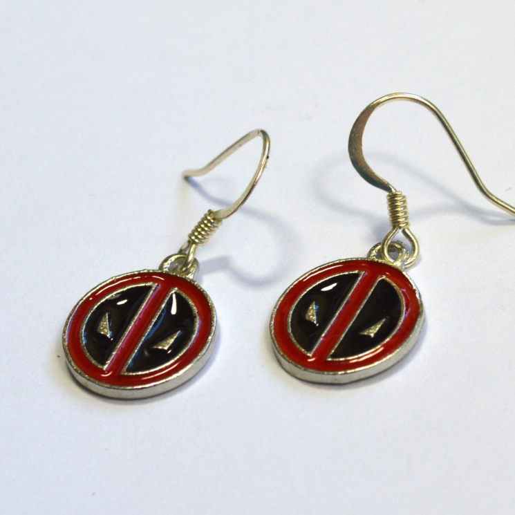 Deadpool SIlver Earrings