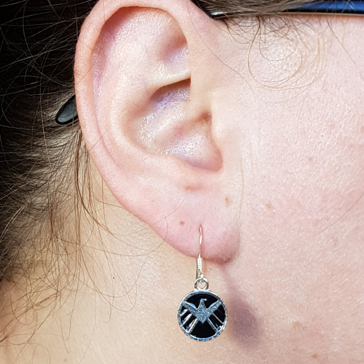 Agents of SHIELD Logo Silver Earrings