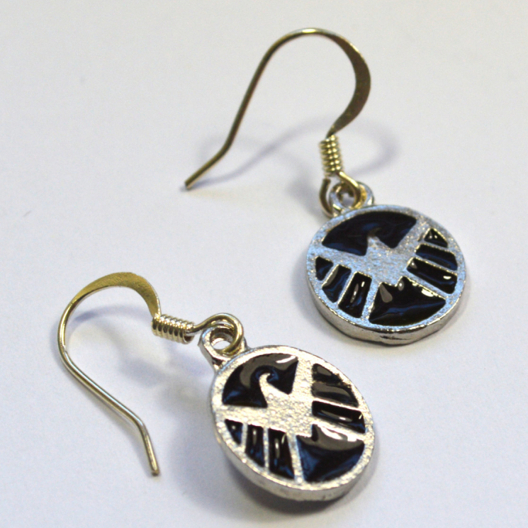 Agents of SHIELD Logo Silver Earrings
