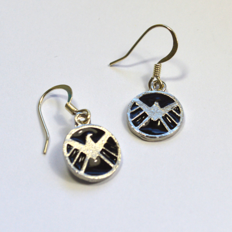 Agents of SHIELD Logo Silver Earrings