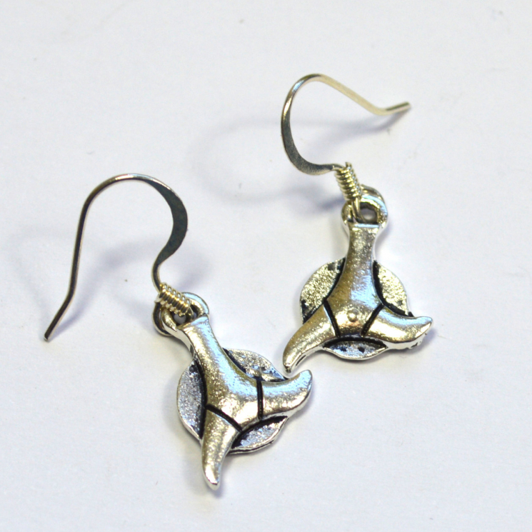 Klingon Empire Star Trek Silver Earrings