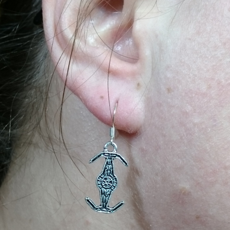 TIE Fighter Star Wars Silver Earrings