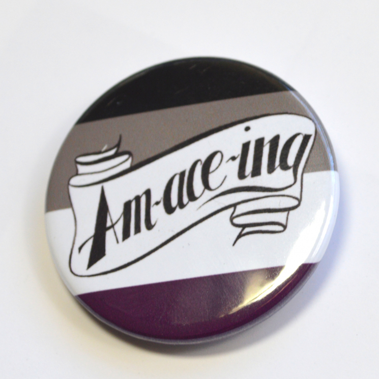 Ace Pride Asexual Pride Pinback Button Badge