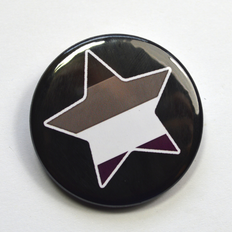 LGBTQIA Galaxy Asexual Star Badge