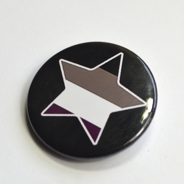 LGBTQIA Galaxy Asexual Star Badge