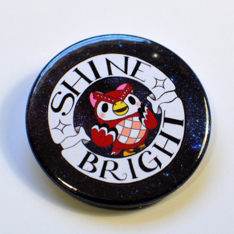 ACNH New Horizons Celeste Starry Night Owl Badge
