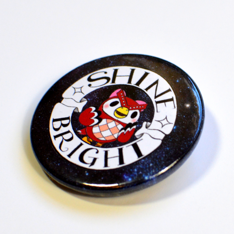 ACNH New Horizons Celeste Starry Night Owl Badge