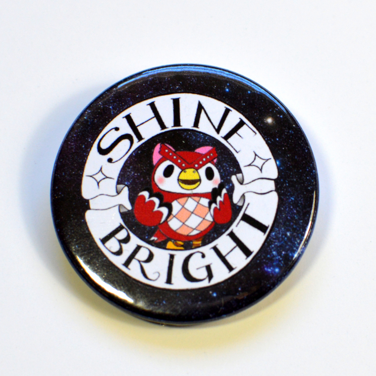 ACNH New Horizons Celeste Starry Night Owl Badge