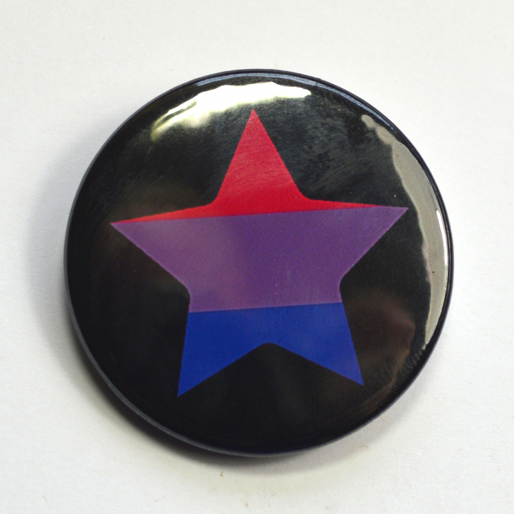 LGBTQIA Galaxy Bisexual Pride Star Badge