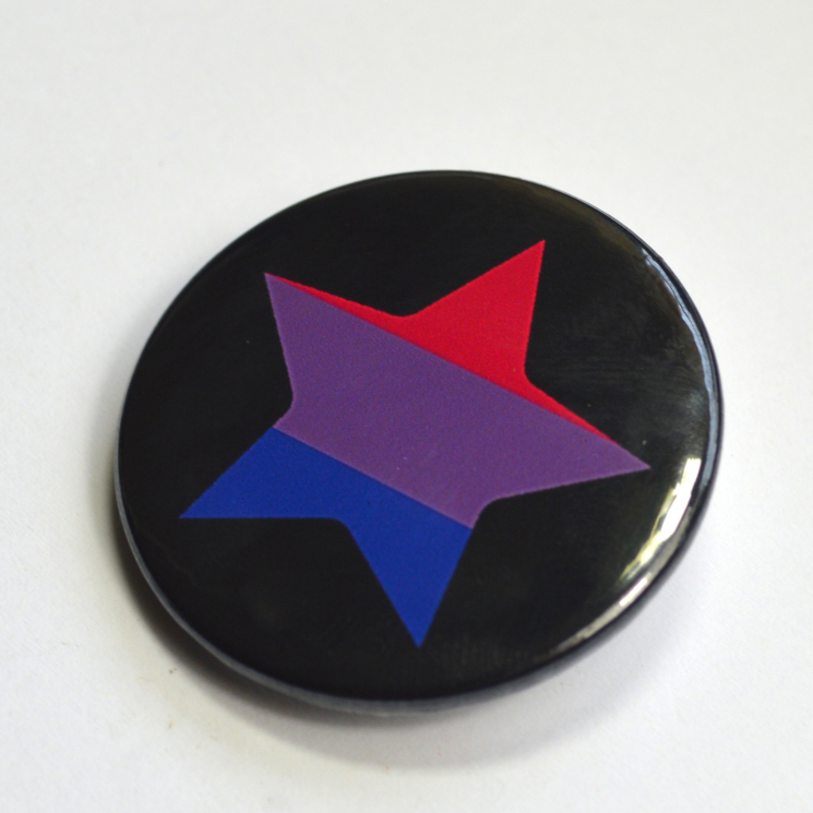 LGBTQIA Galaxy Bisexual Pride Star Badge