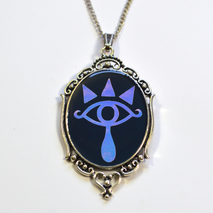 Breath of the Wild Zelda Link Sheikah Symbol Iridescent Pendant