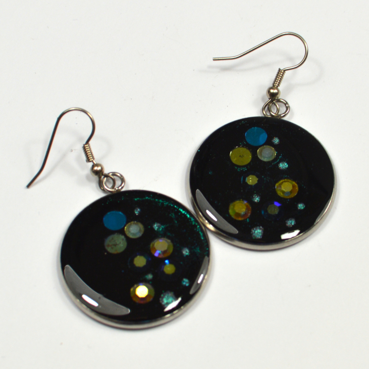 Diamante rhinestone Swarovski crystal handmade earrings