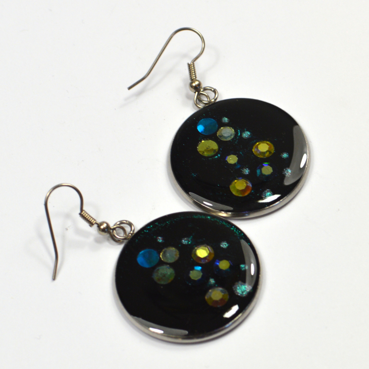 Diamante rhinestone Swarovski crystal handmade earrings