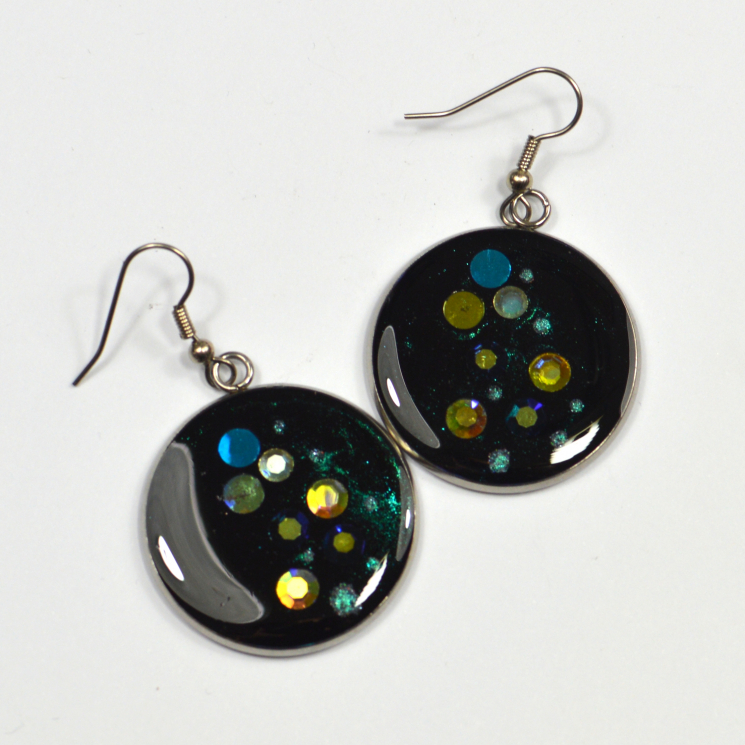 Diamante rhinestone Swarovski crystal handmade earrings