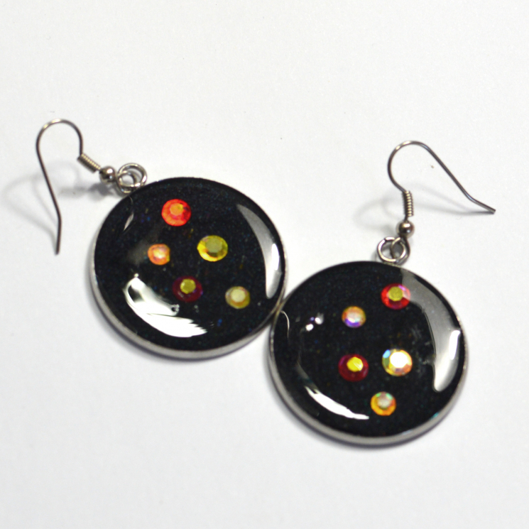 Swarovski Crystal Galaxy Holo Shiny Handmade Earrings