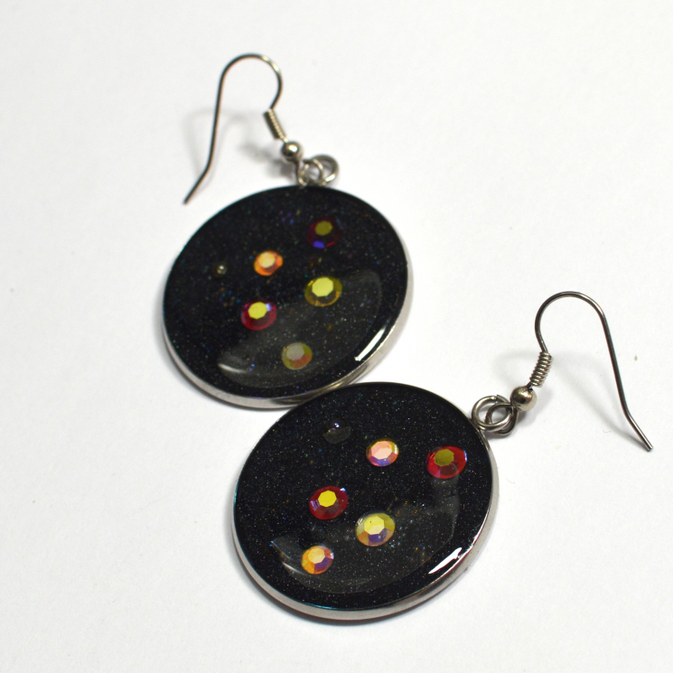 Swarovski Crystal Galaxy Holo Shiny Handmade Earrings