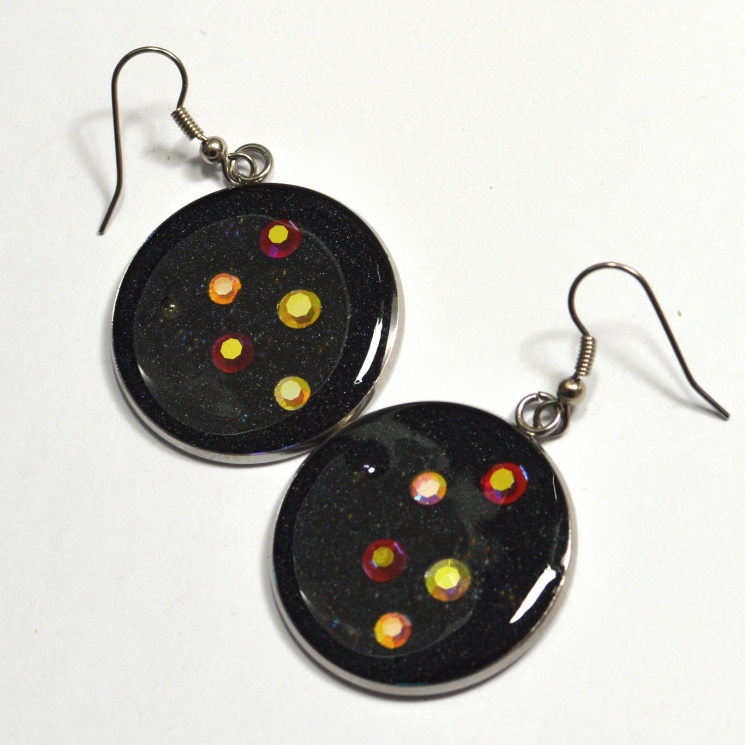 Swarovski Crystal Galaxy Holo Shiny Handmade Earrings