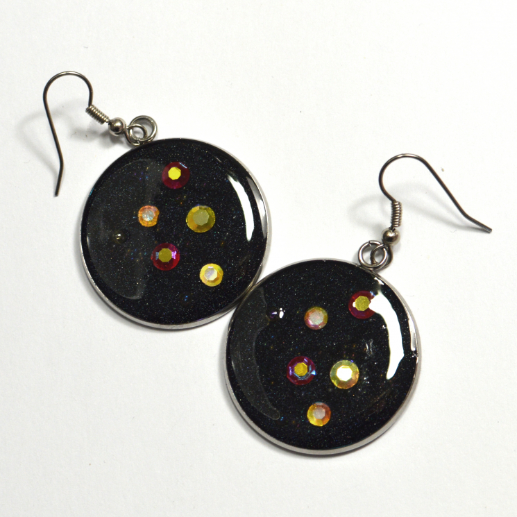 Swarovski Crystal Galaxy Holo Shiny Handmade Earrings
