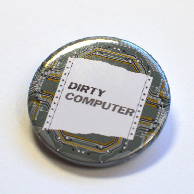 Janelle Monáe Dirty Computer Circuit Board Badge Button
