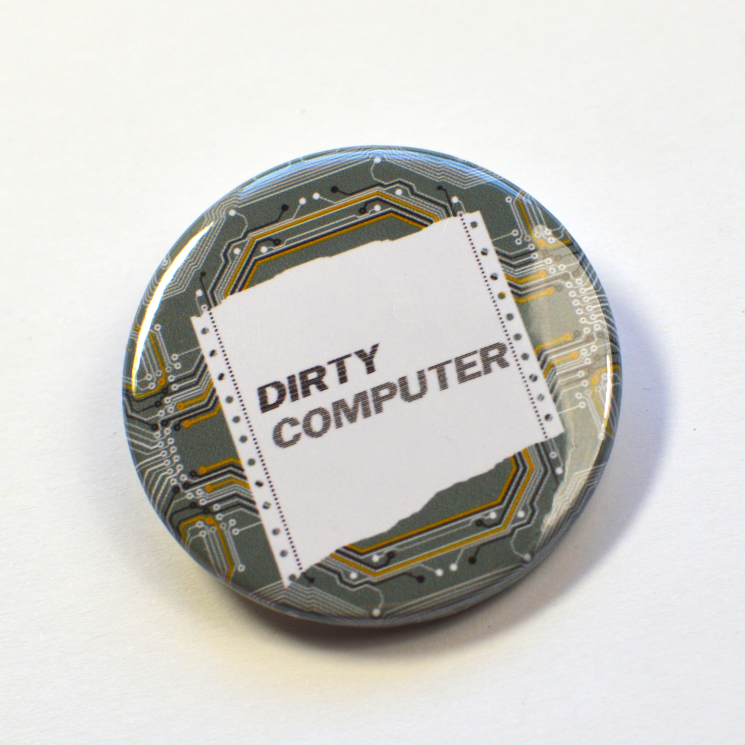 Janelle Monáe Dirty Computer Circuit Board Badge Button