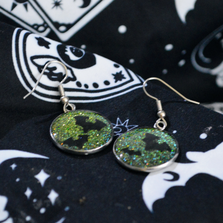 Spooky Cute Halloween Handmade Tiny Bat Earrings