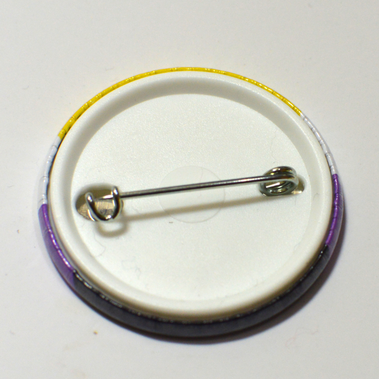 Non-Binary Genderqueer Genderfluid Enby Enbylievable Queer Pride Button Badge