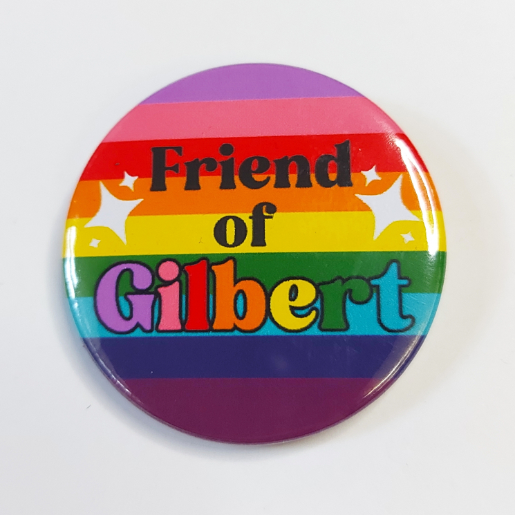 LGBTQIA 9 Stripe Rainbow Flag Friend of Gilbert Badge