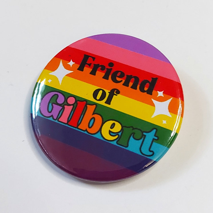 LGBTQIA 9 Stripe Rainbow Flag Friend of Gilbert Badge