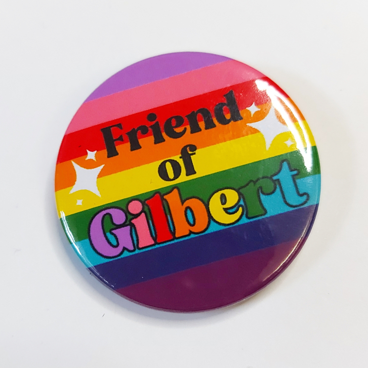 LGBTQIA 9 Stripe Rainbow Flag Friend of Gilbert Badge
