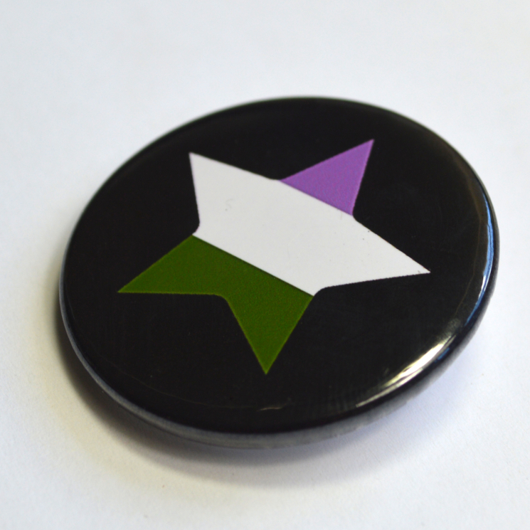 LGBTQIA Galaxy Genderqueer Pride Star Badge