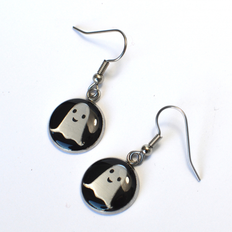 Cartoon Ghost Laser cut acrylic earrings