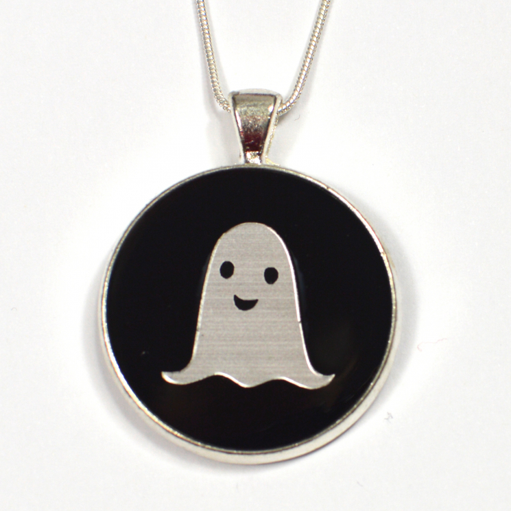 Ghost Kawaii Silver Black Cute