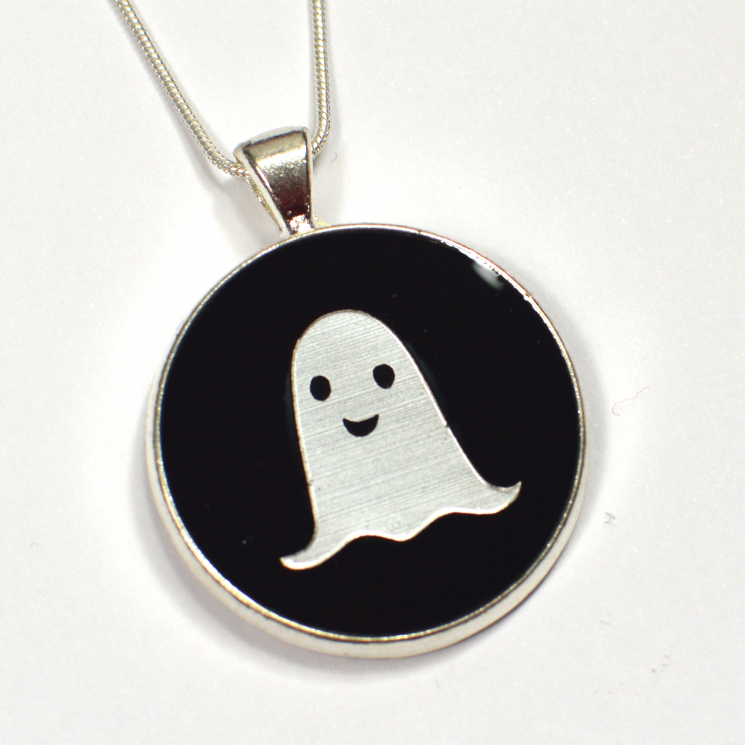 Ghost Kawaii Silver Black Cute