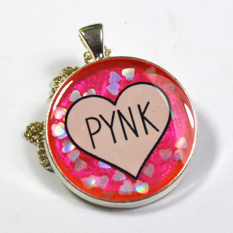 Janelle Monáe Pynk Heart Resin Pendant