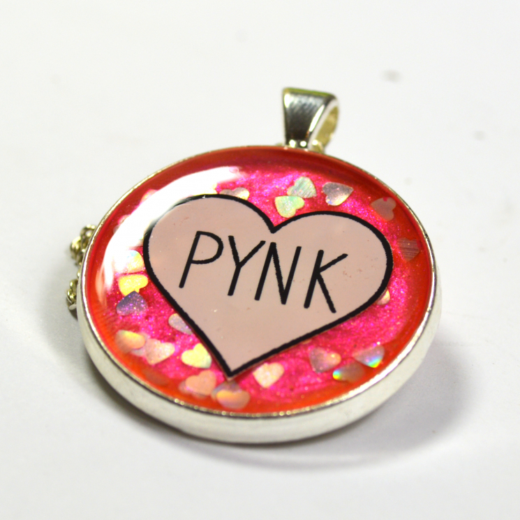 Janelle Monáe Pynk Heart Resin Pendant
