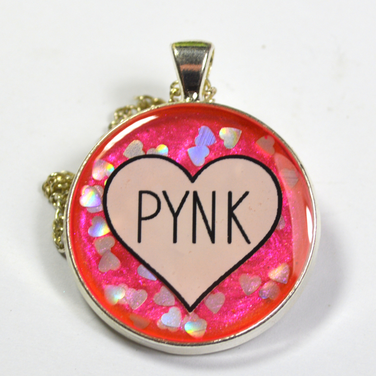 Janelle Monáe Pynk Heart Resin Pendant