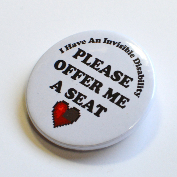 Invisible Disability Chronic Illness Offer Me A Seat Spoonie Badge