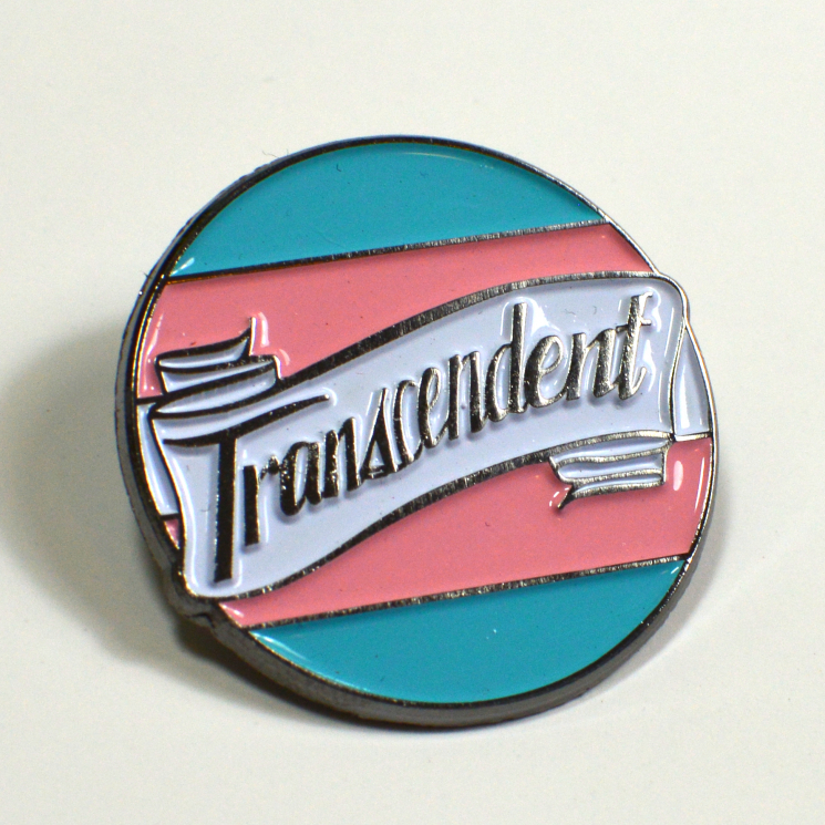 Transcendent Transgender Pride Enamel Pin LGBT Queer Trans Pride