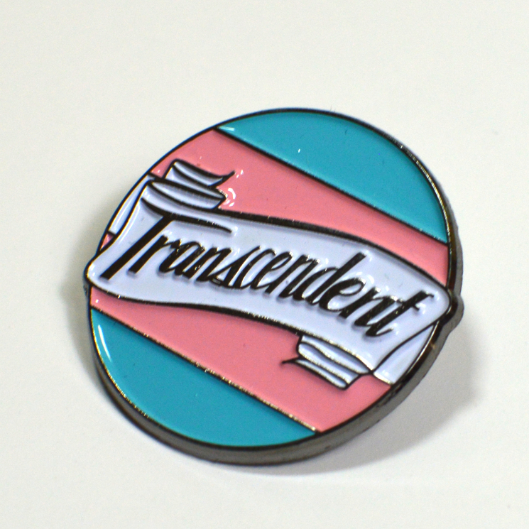 Transcendent Transgender Pride Enamel Pin LGBT Queer Trans Pride