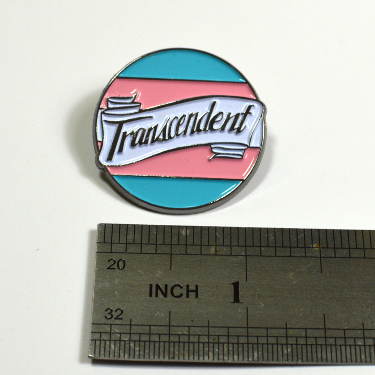 Transcendent Transgender Pride Enamel Pin LGBT Queer Trans Pride