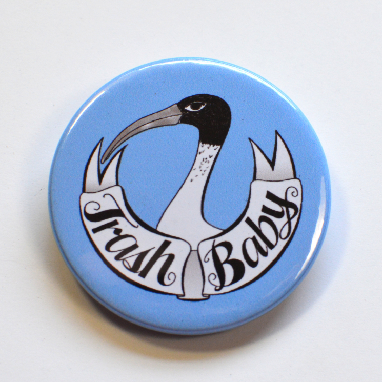 Trash Baby Ibis Funny Meme Light Blue Badge